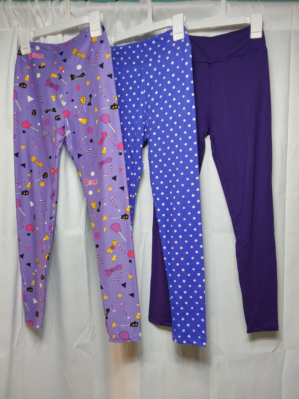 LuLaRoe Tween Multicolor High-Waist Ankle Leggings 3 Pack #K3